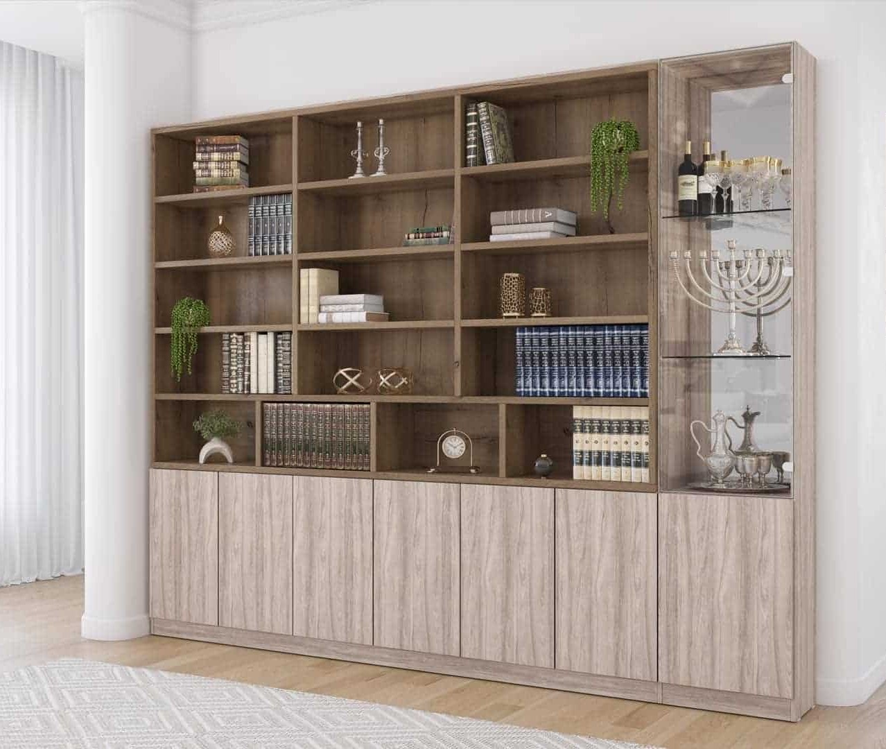 ארון ספרים דגם אבני חן